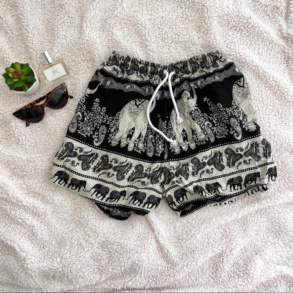 Elephant Drawstring Shorts